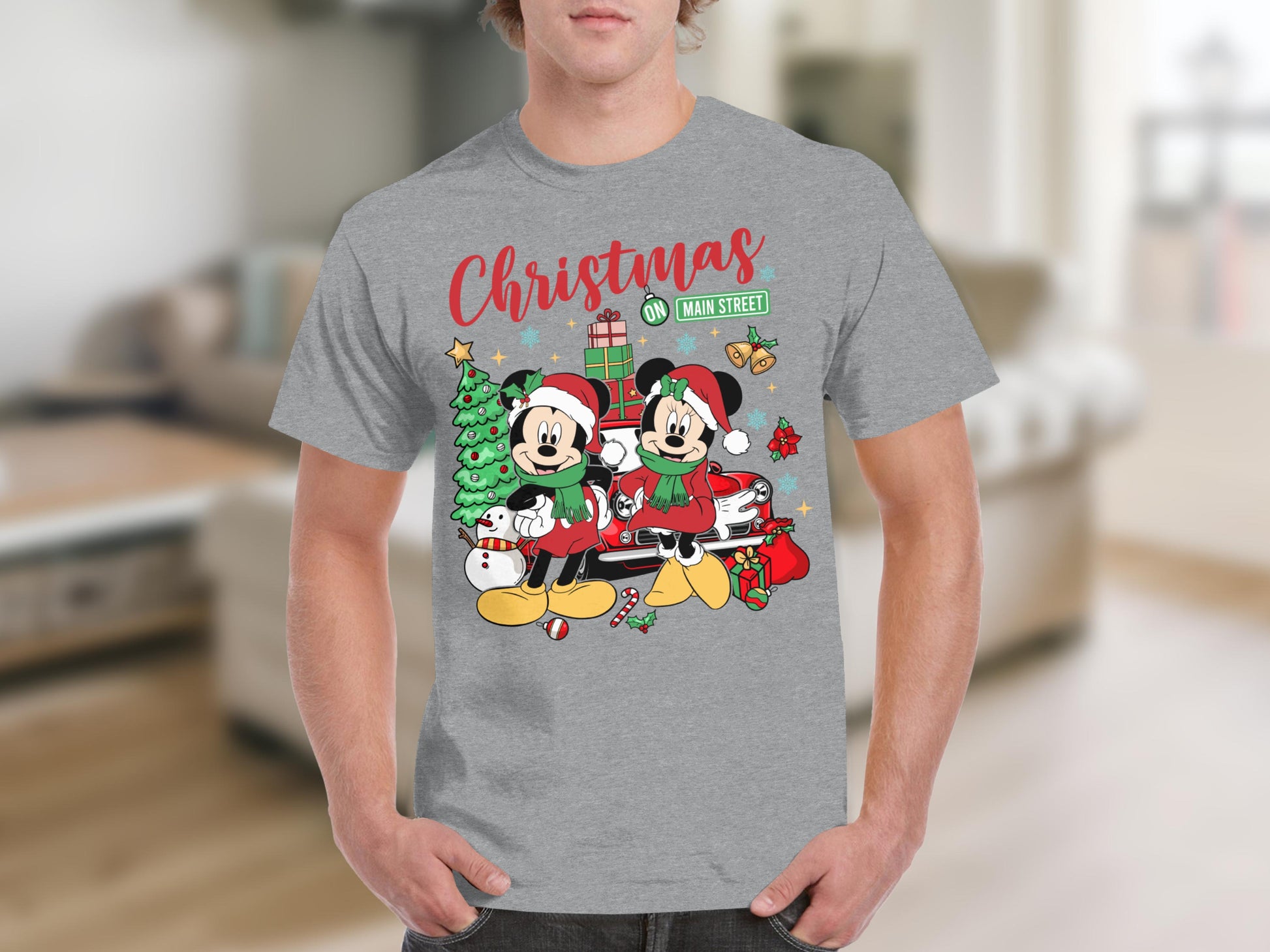 Christmas On Main Street Graphic T-Shirt