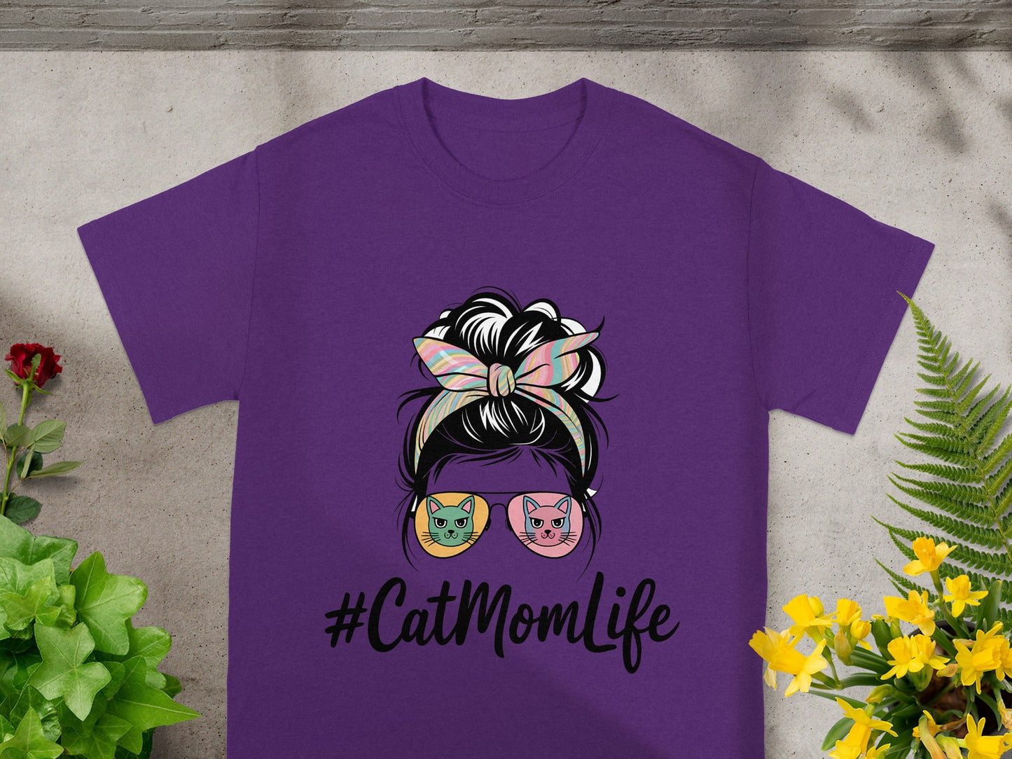 #CatMomLife Graphic Tee For Cat Lovers Shirt