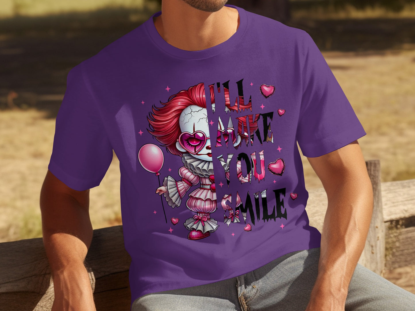 I'll Make You Smile Clown Graphic T-Shirt Product