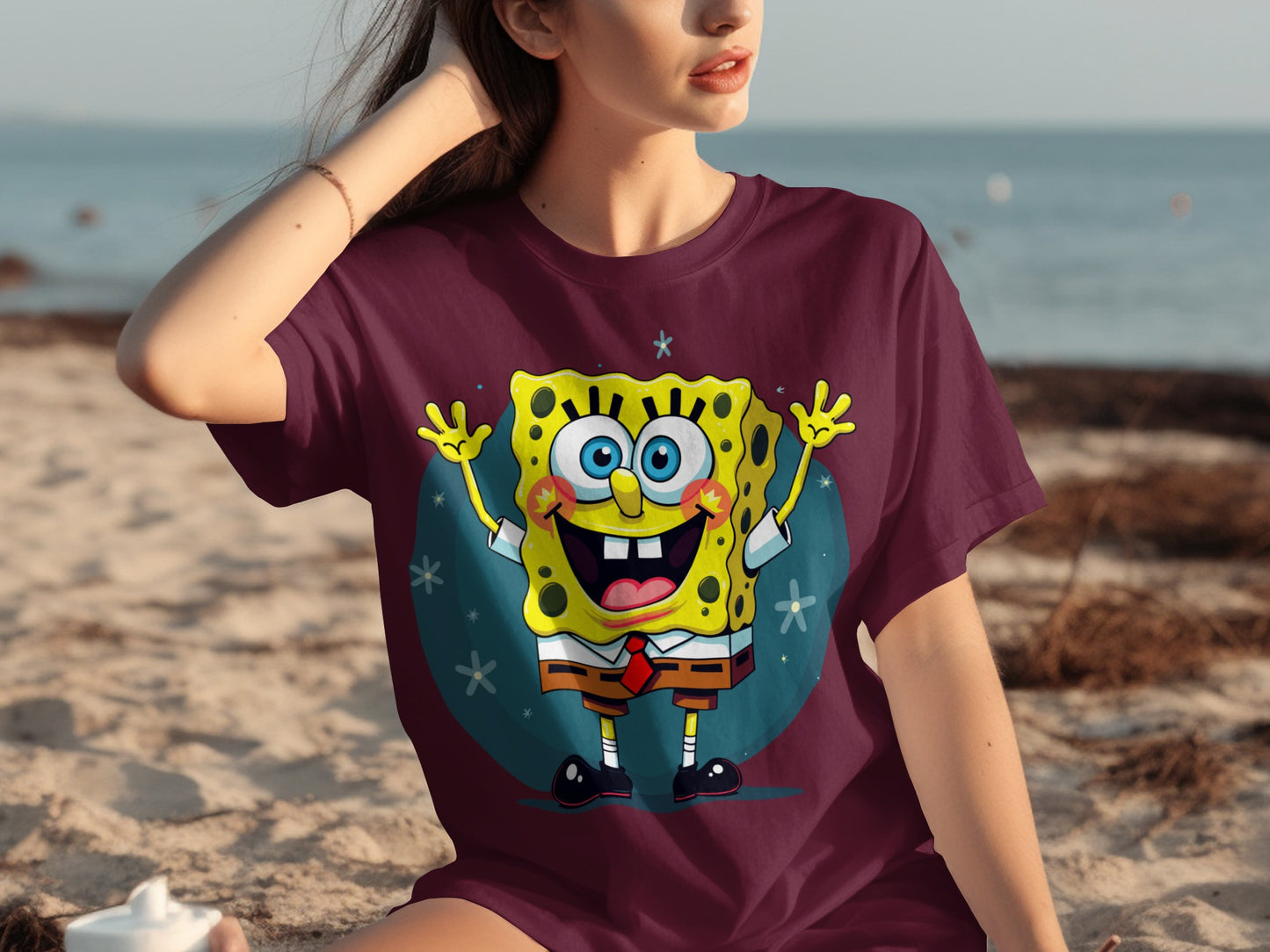 Vibrant SpongeBob SquarePants Graphic Print T-Shirt