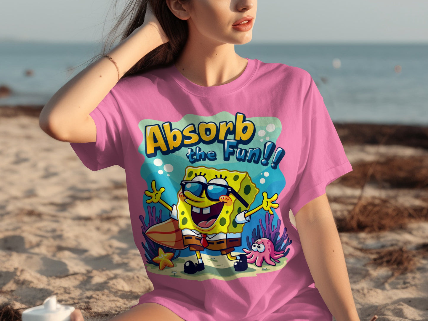 Absorb the Fun Sponge Graphic Casual Wear Shirt