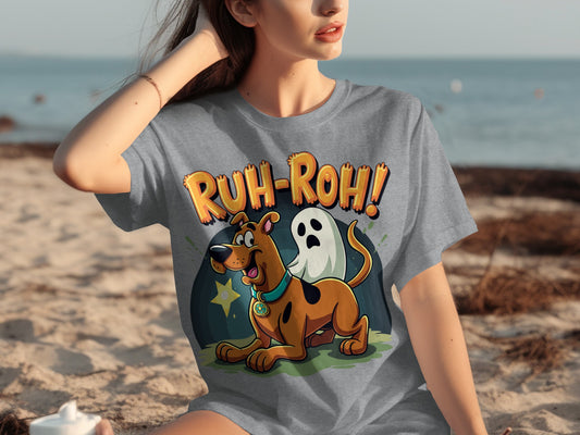 Ruh-Roh Scooby-Doo and Ghost Graphic T-Shirt