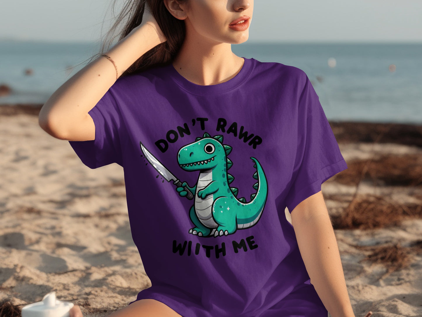 Don't Rawr With Me Funny Dinosaur Graphic T-Shirt