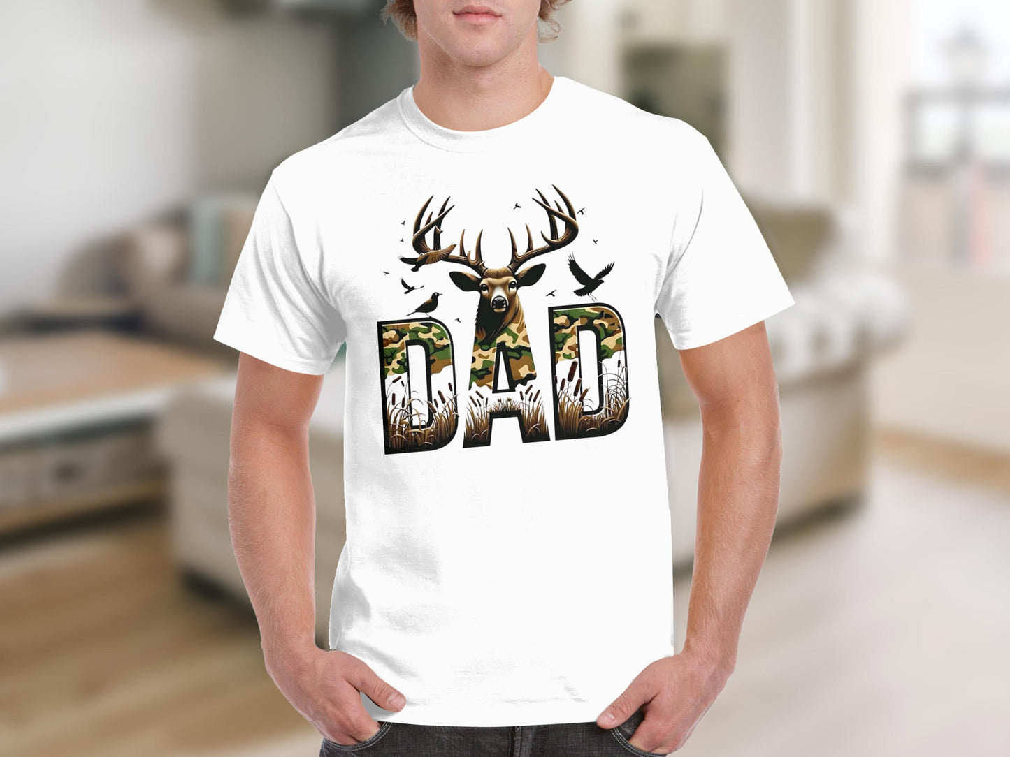 Dad Deer Hunting Camouflage Design T-Shirt