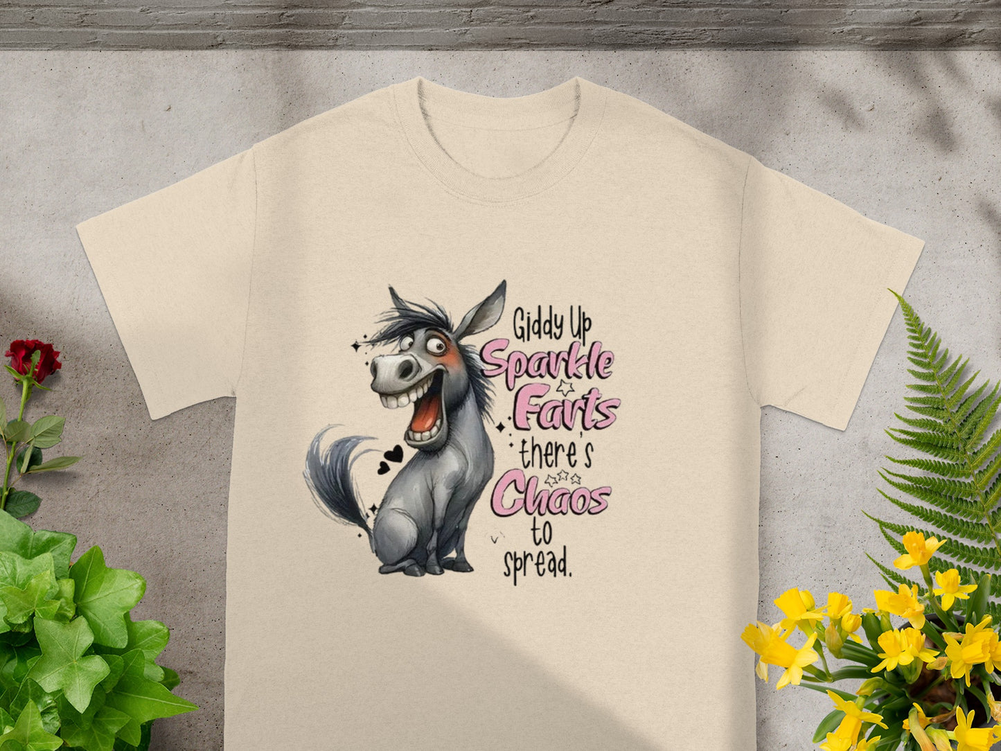 Sparkle Farts And Chaos Funny Donkey T-Shirt