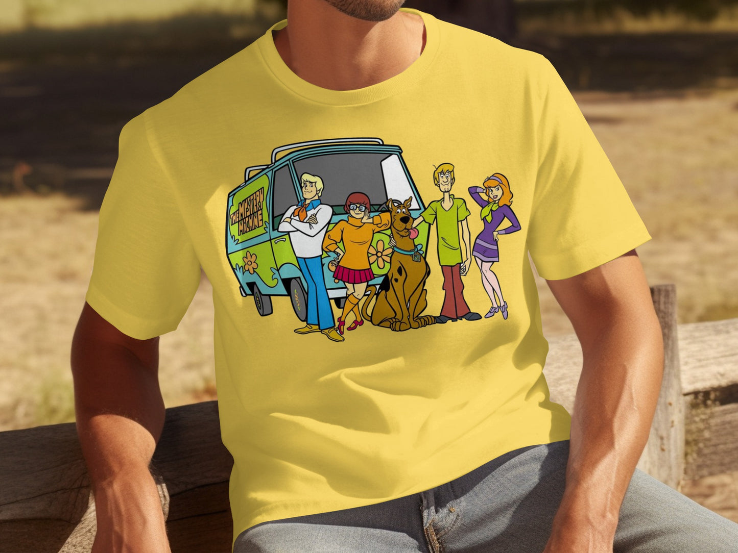 Mystery Machine Characters Graphic Tee shirt