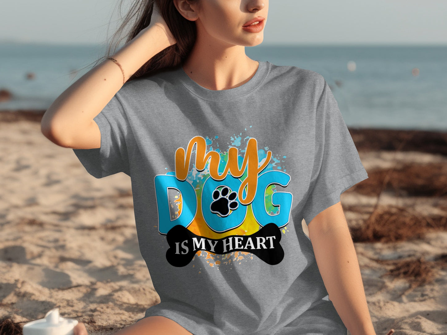 My Dog Is My Heart Cute Pet Lover Shirt Product