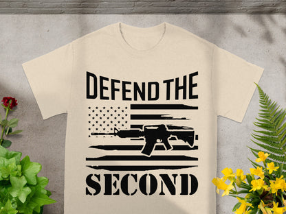 Defend the Second Amendment Rifle Graphic T-shirt