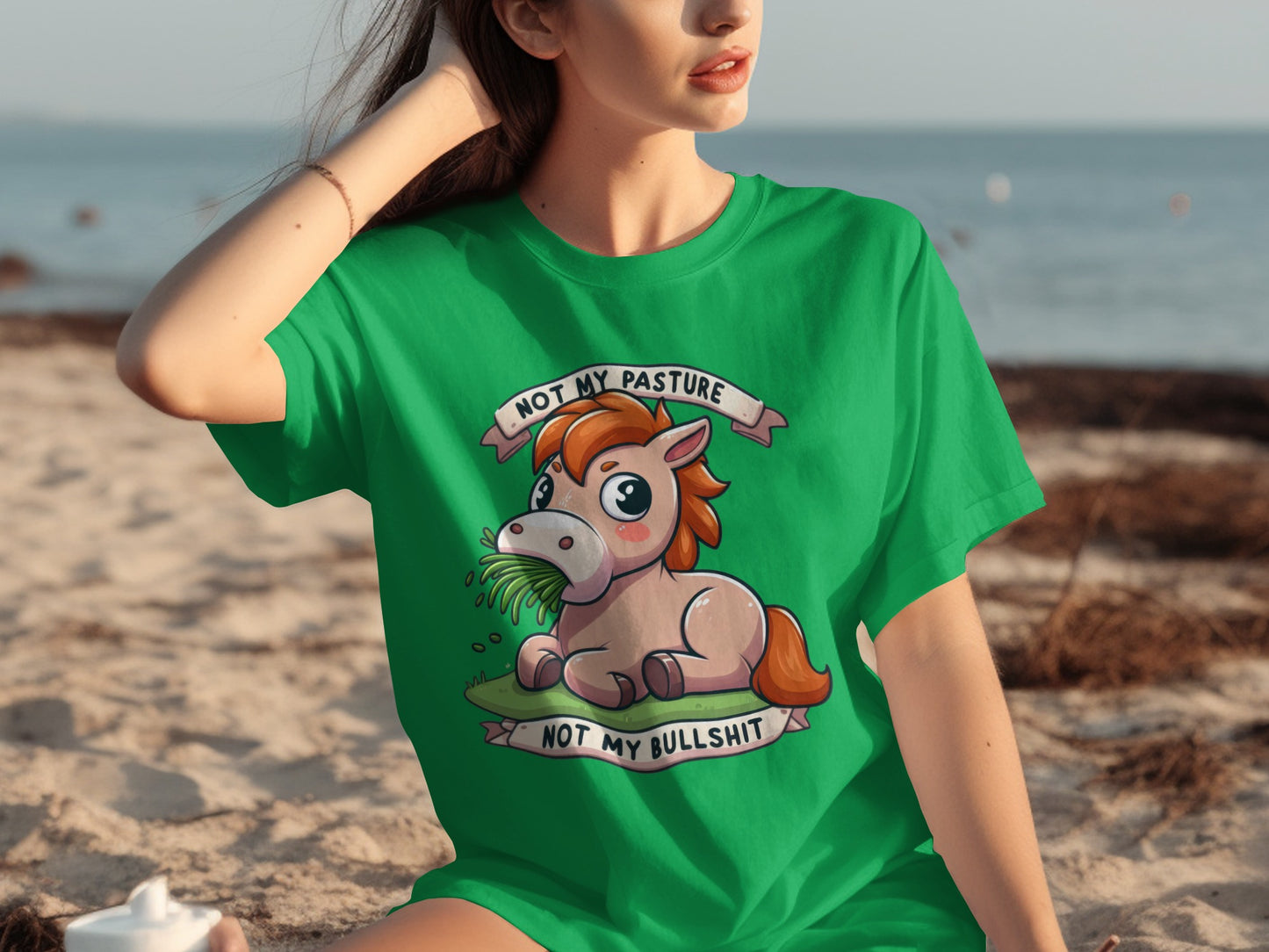 Not My Pasture Not My Bullshit Funny Graphic Tee