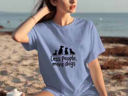 Less People More Dogs Graphic T-Shirt Shirt