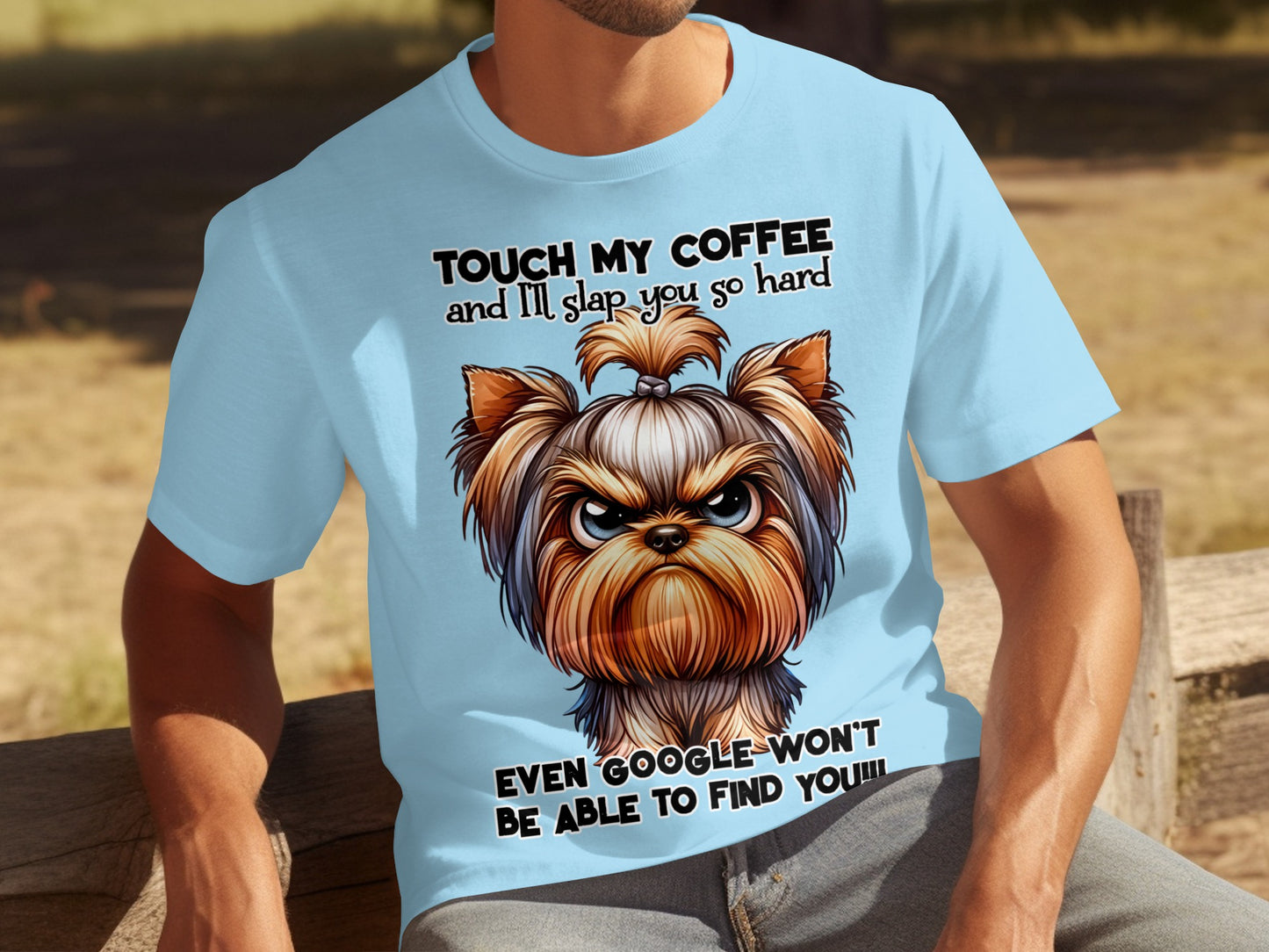 Touch My Coffee Funny Dog Lover T-Shirt Unique Design