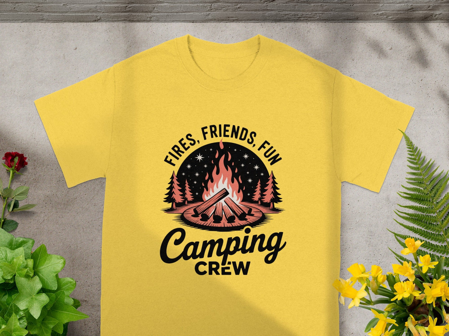 Fires Friends Fun Camping Crew T-shirt