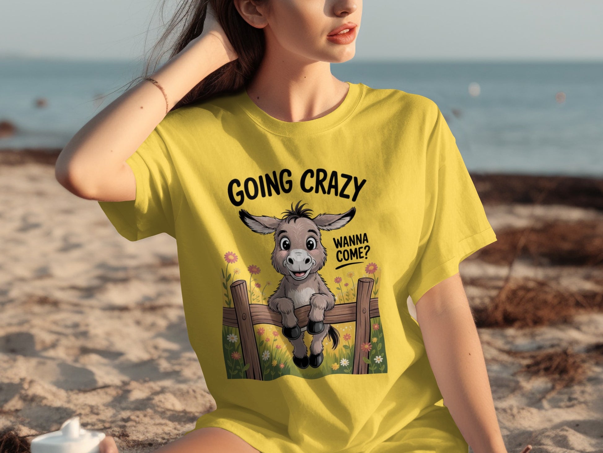 Going Crazy Wanna Come Cute Donkey T-Shirt