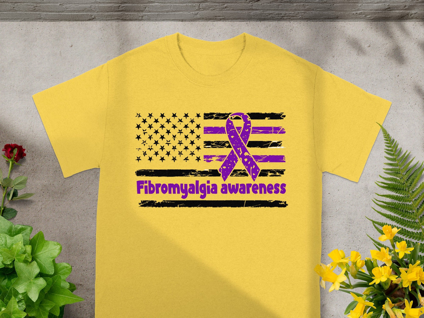 Fibromyalgia Awareness Design Yellow Shirt