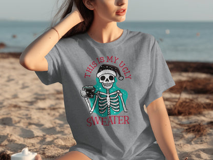 This Is My Ugly Sweater Skeleton Halloween Shirt