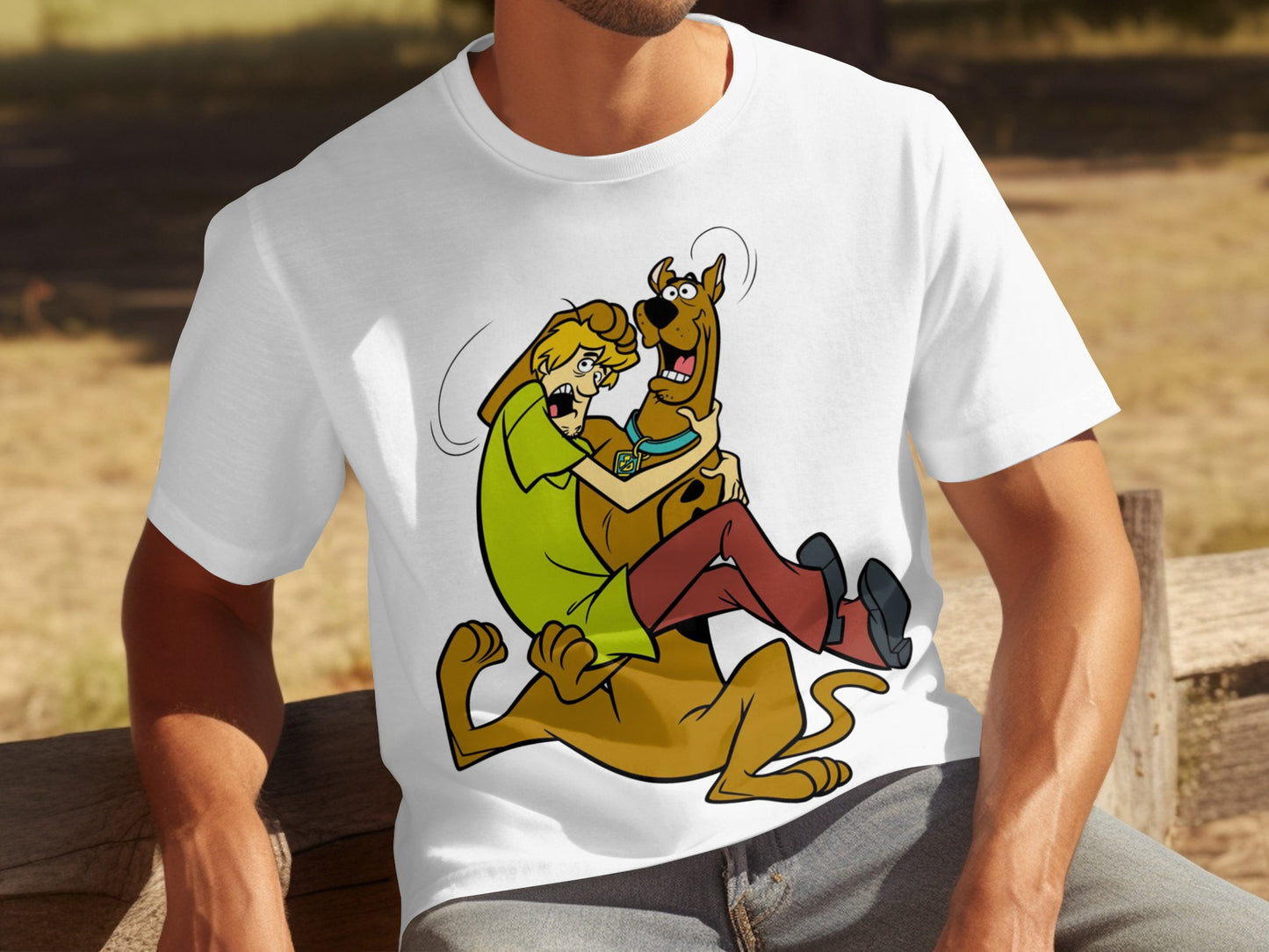 Scooby-Doo and Shaggy White Short Sleeve T-Shirt
