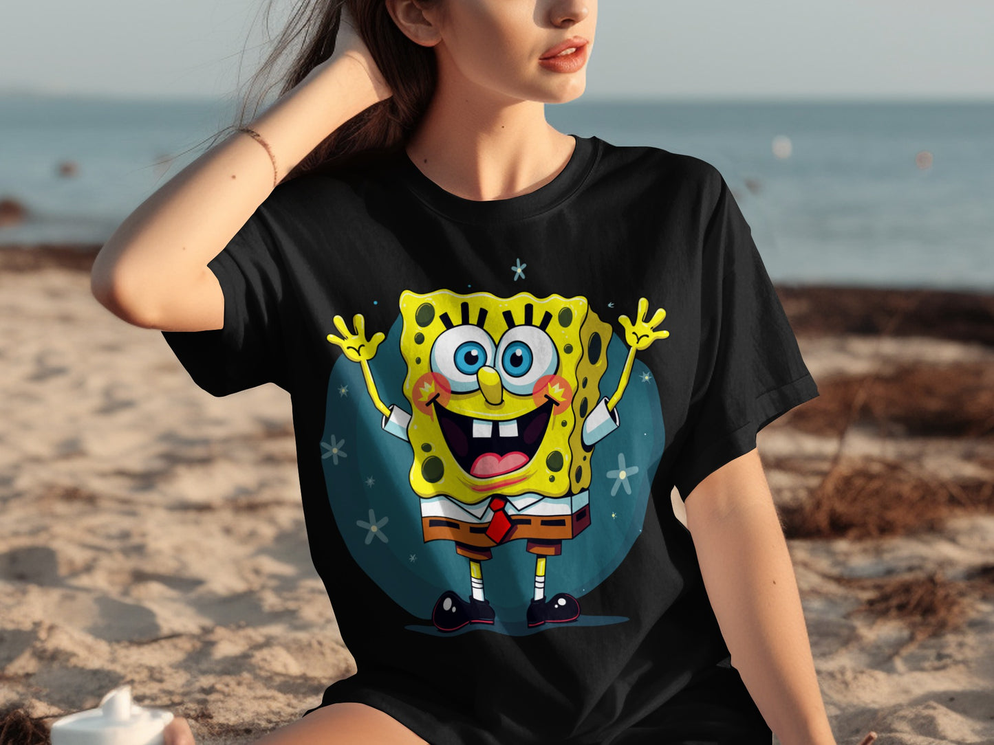 Playful SpongeBob SquarePants Graphic T-Shirt
