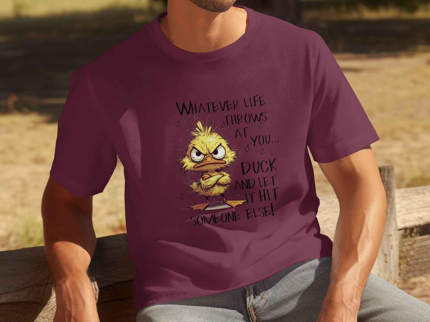 Whatever Life Throws at You Funny Duck T-shirt