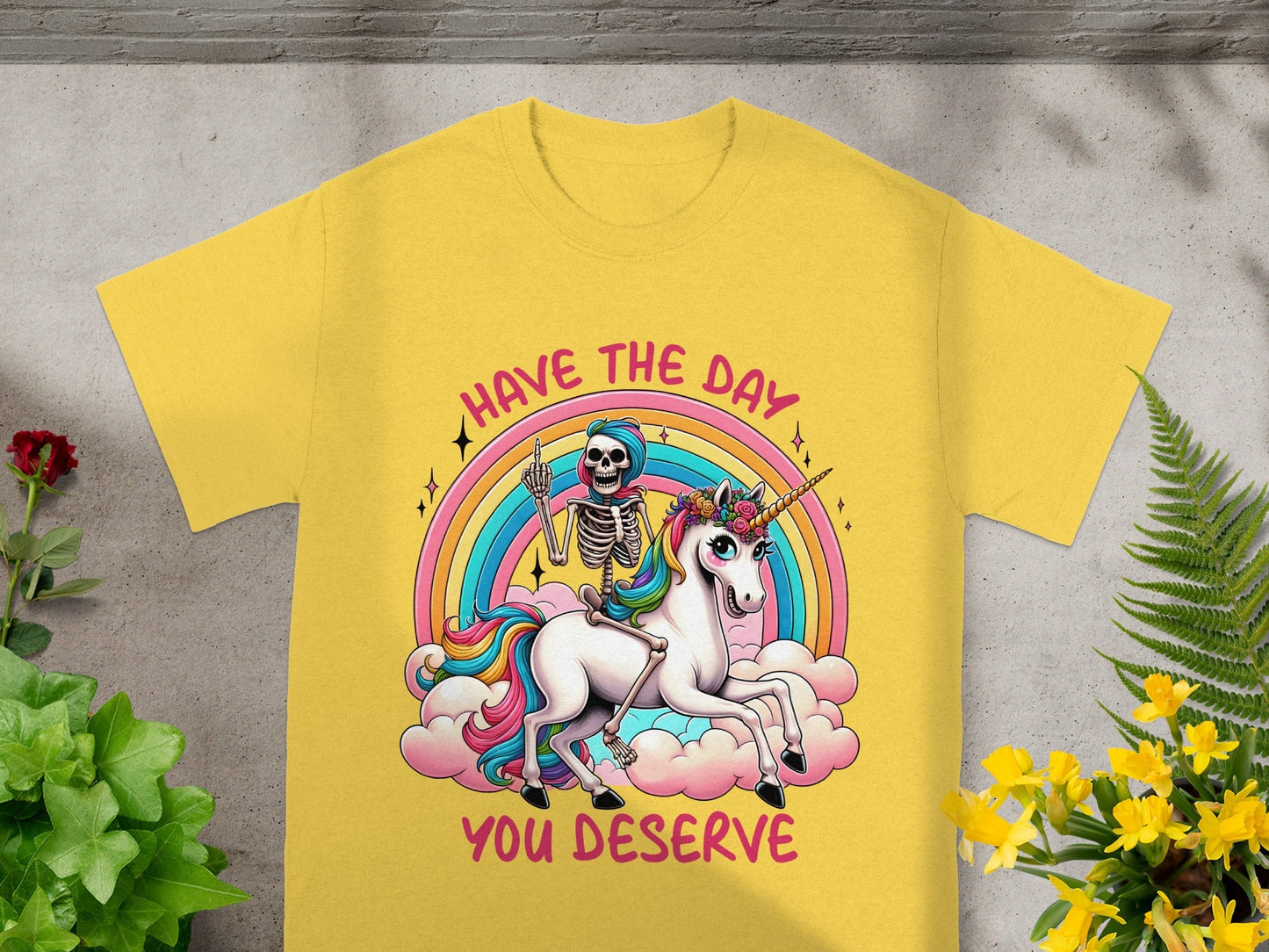 Have the Day You Deserve Skeleton Unicorn Shirt