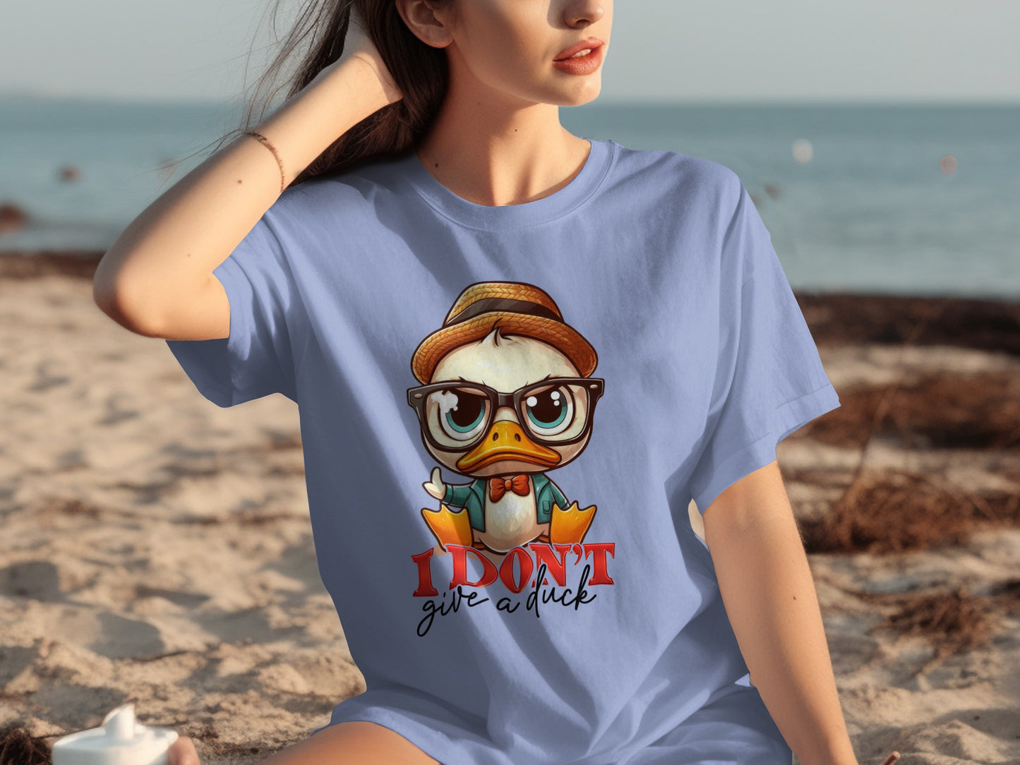 Adorable Duck with Attitude Graphic T-Shirt