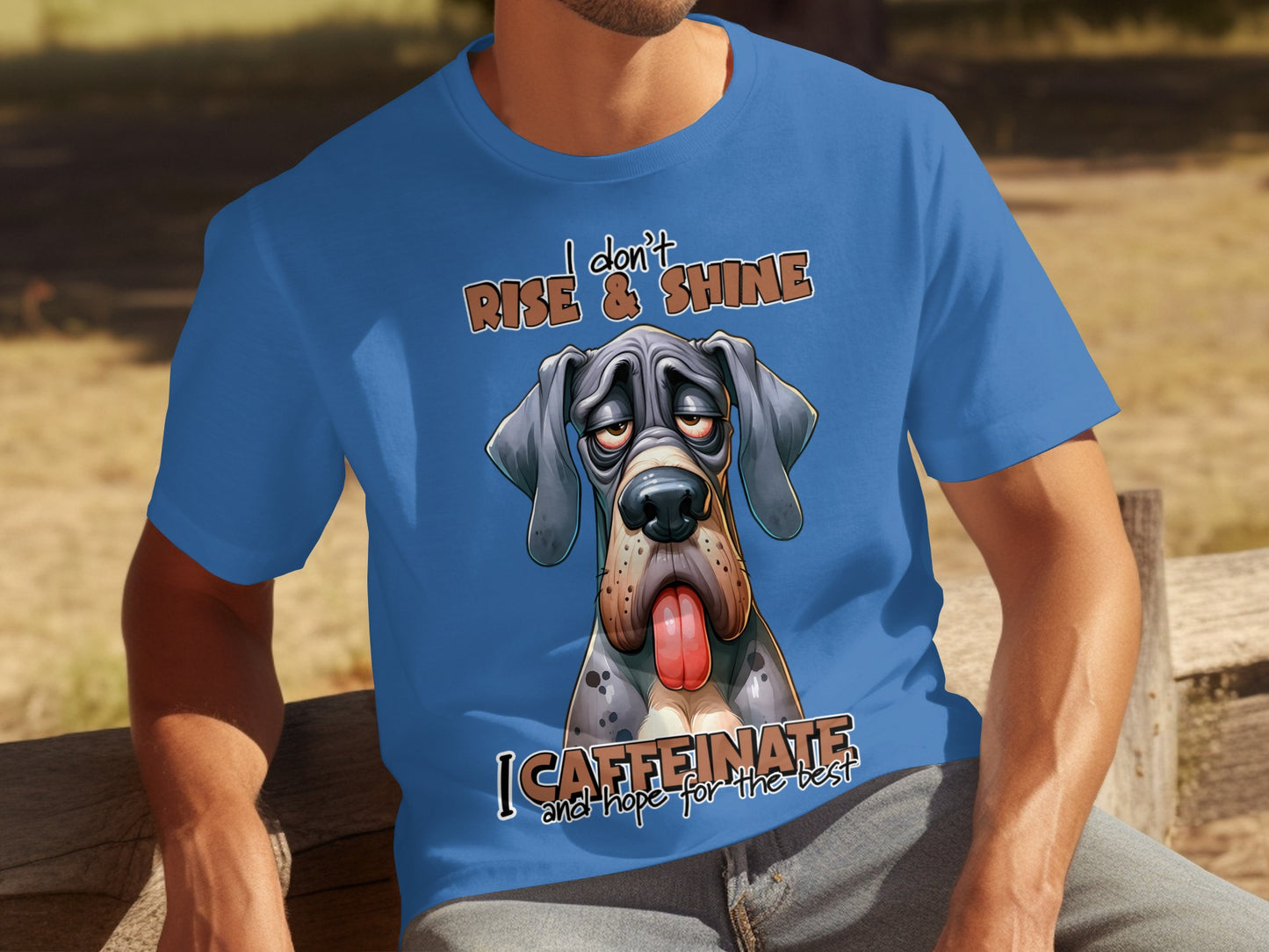 I Don't Rise And Shine I Caffeinate Funny Dog Shirt