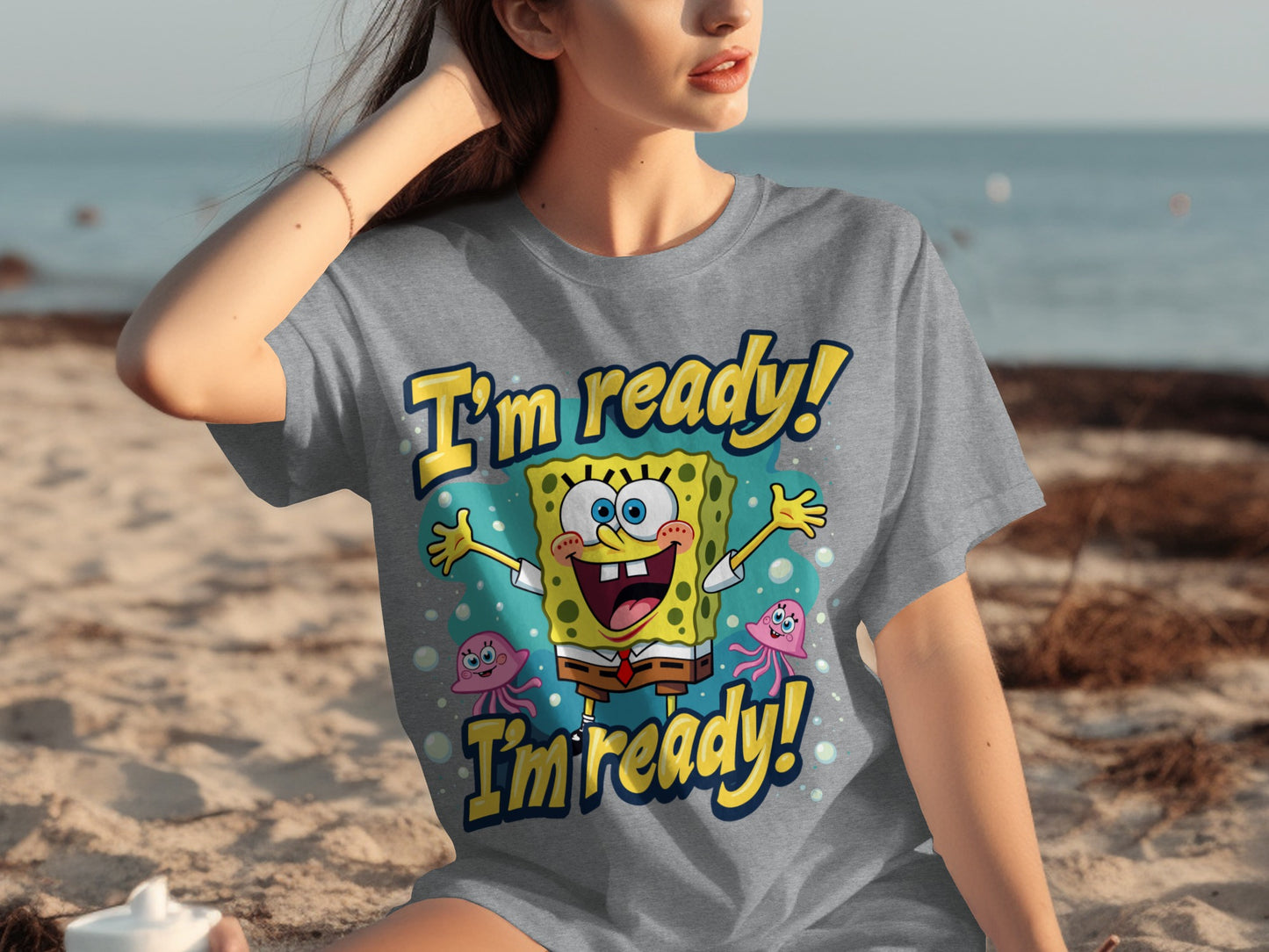 I'm ready! I'm ready! SpongeBob graphic tee