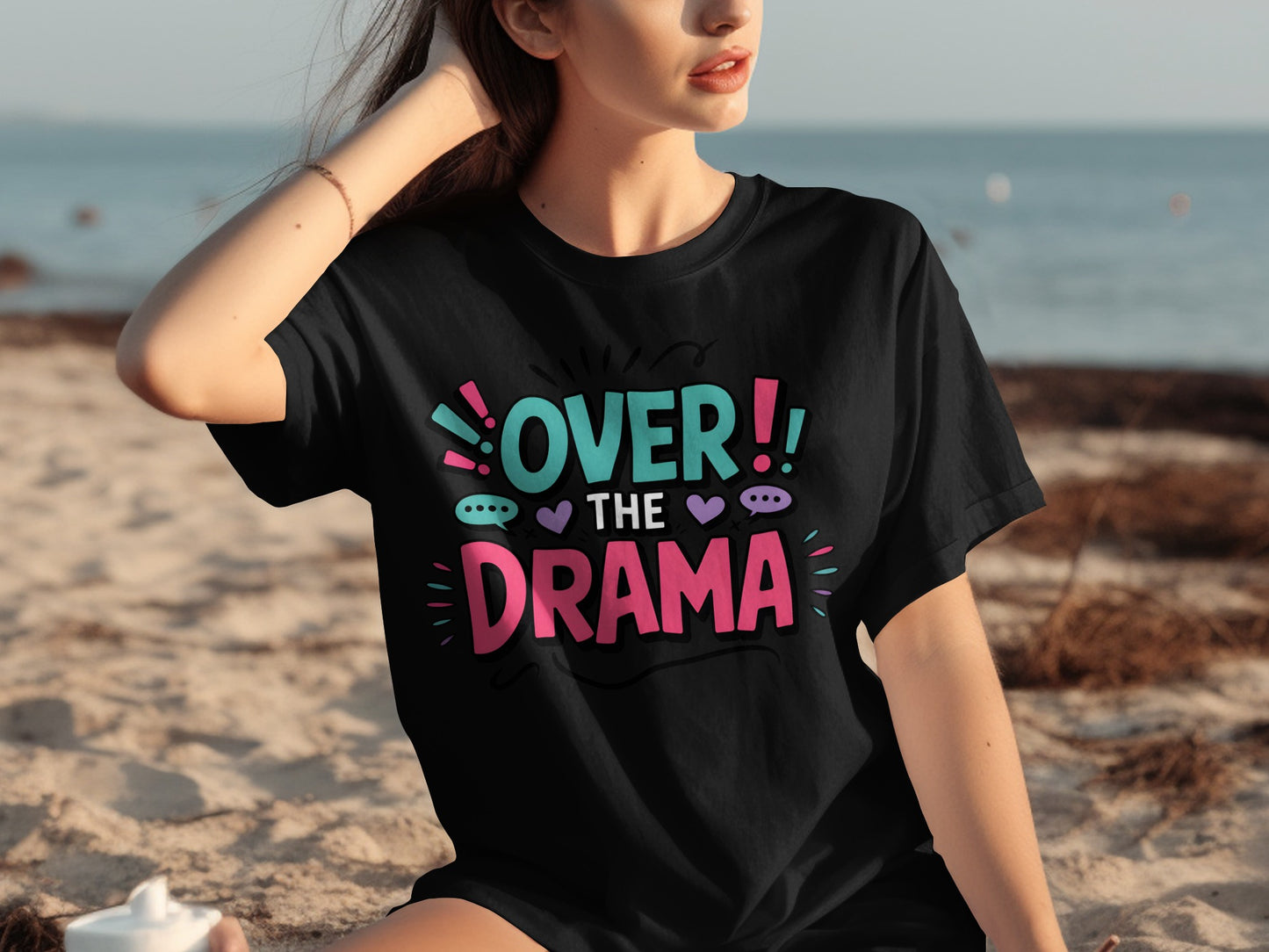 Over The Drama Statement Graphic T-shirt
