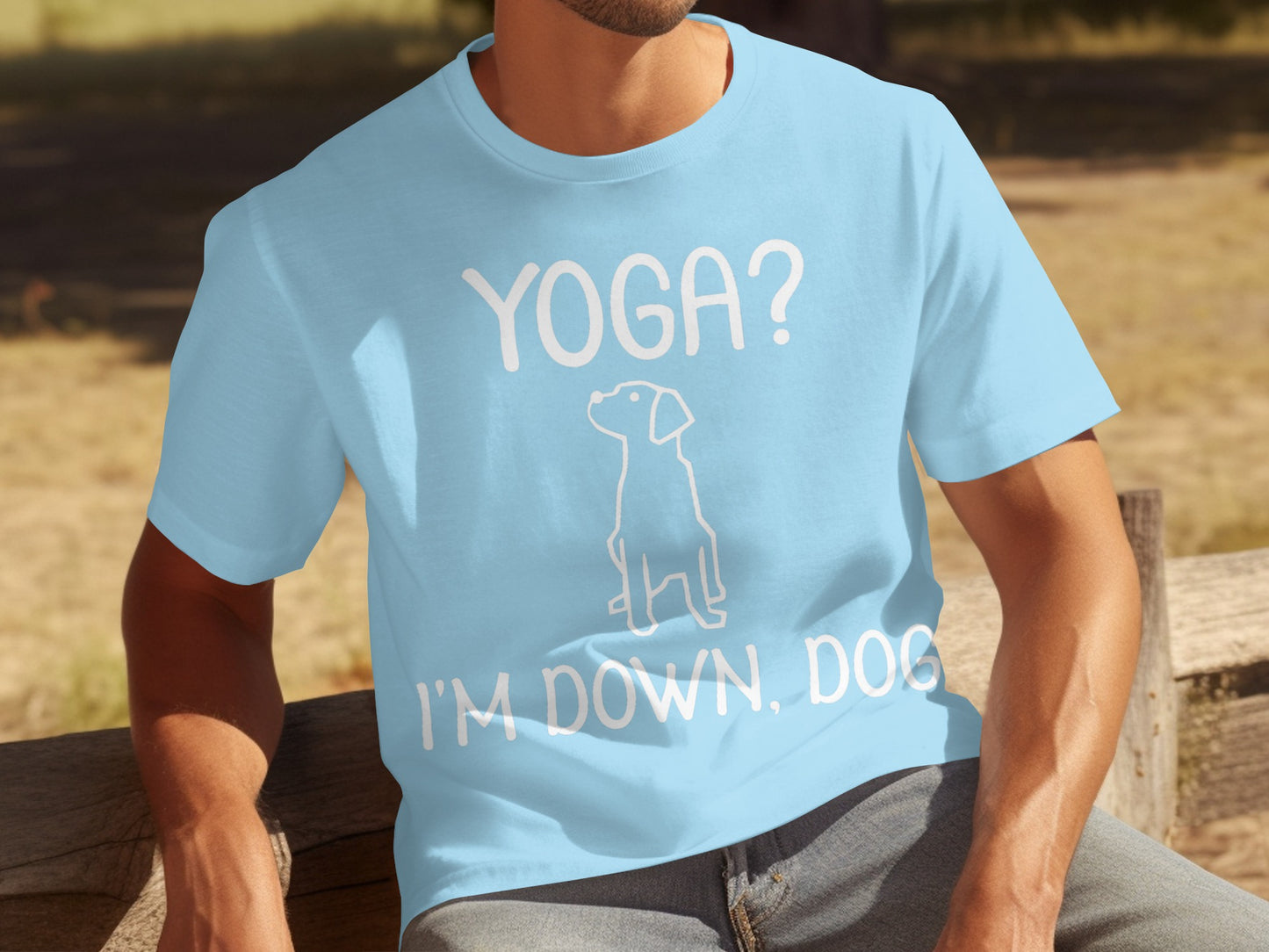 Yoga? I'm Down Dog Funny Graphic Tee