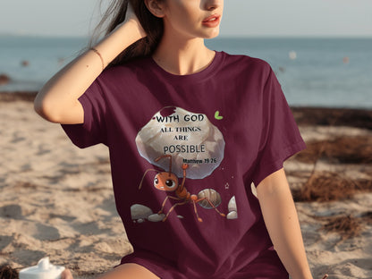 With God All Things Are Possible Matthew 19:26 Shirt