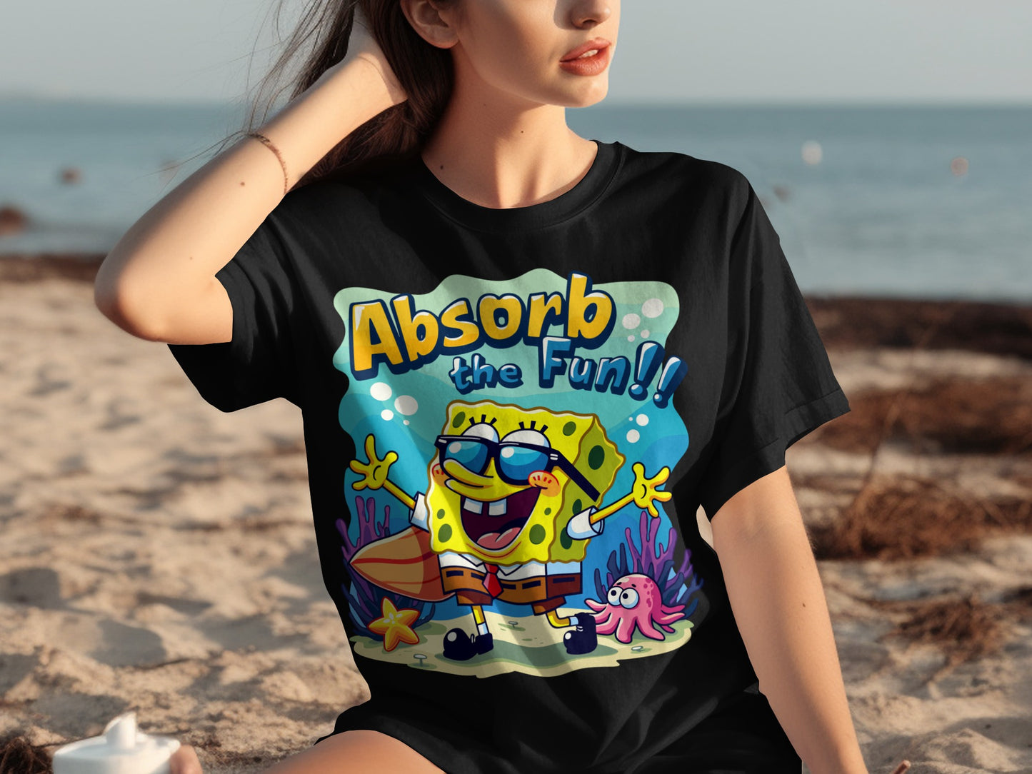 Absorb the Fun Spongebob Graphic T-shirt for Kids