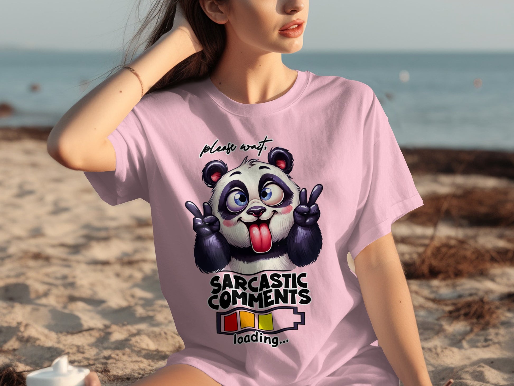 Sarcastic Comments Loading Please Wait Panda T-shirt
