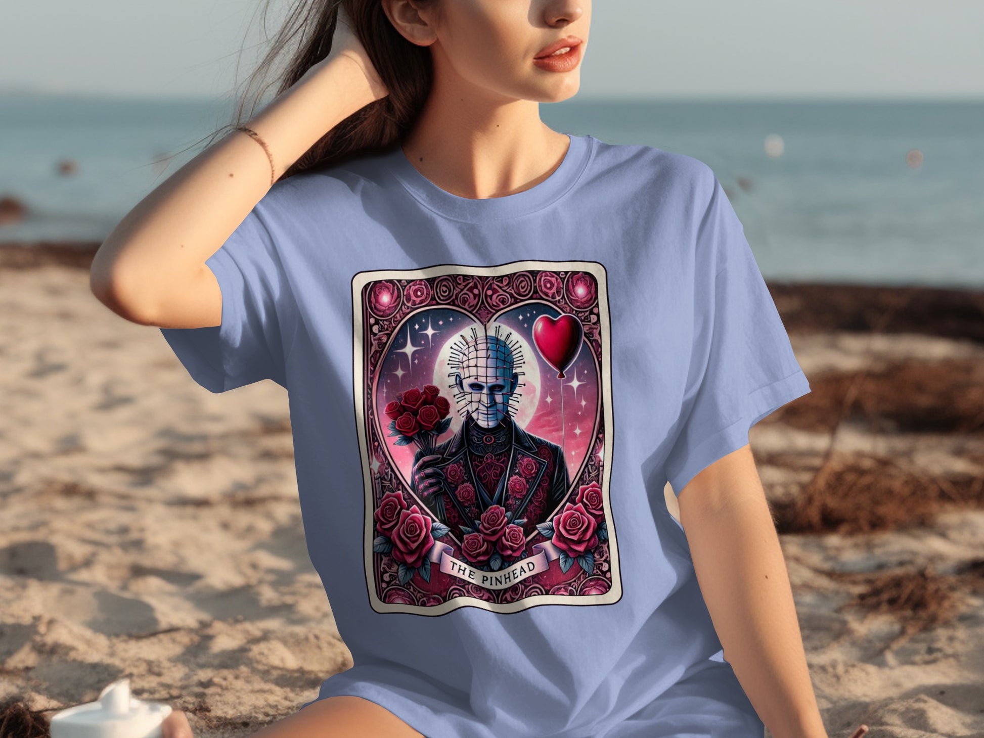 The Pinhead Heart Roses Artwork Graphic T-shirt