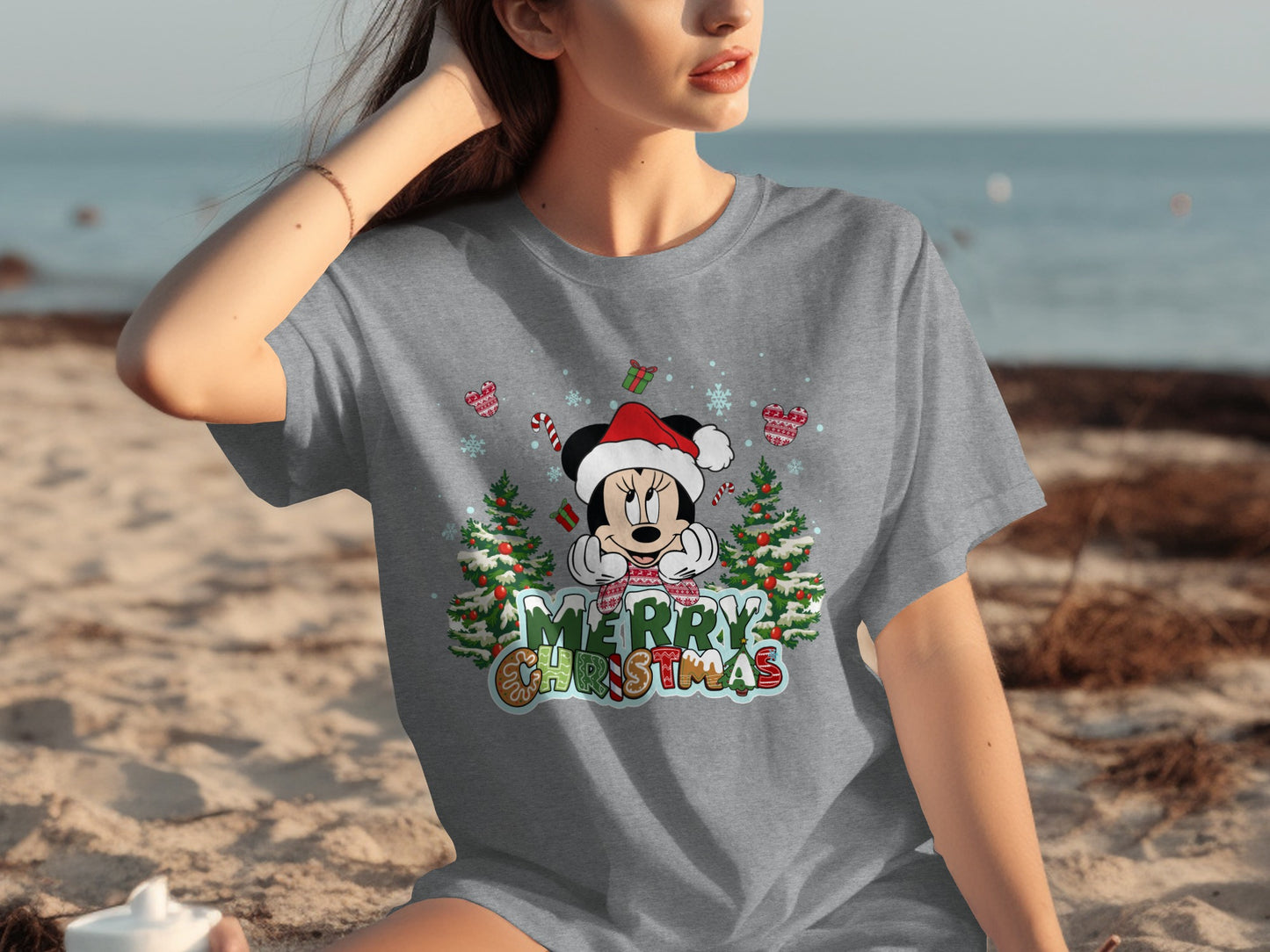 Merry Christmas Cartoon Character Graphic T-Shirt