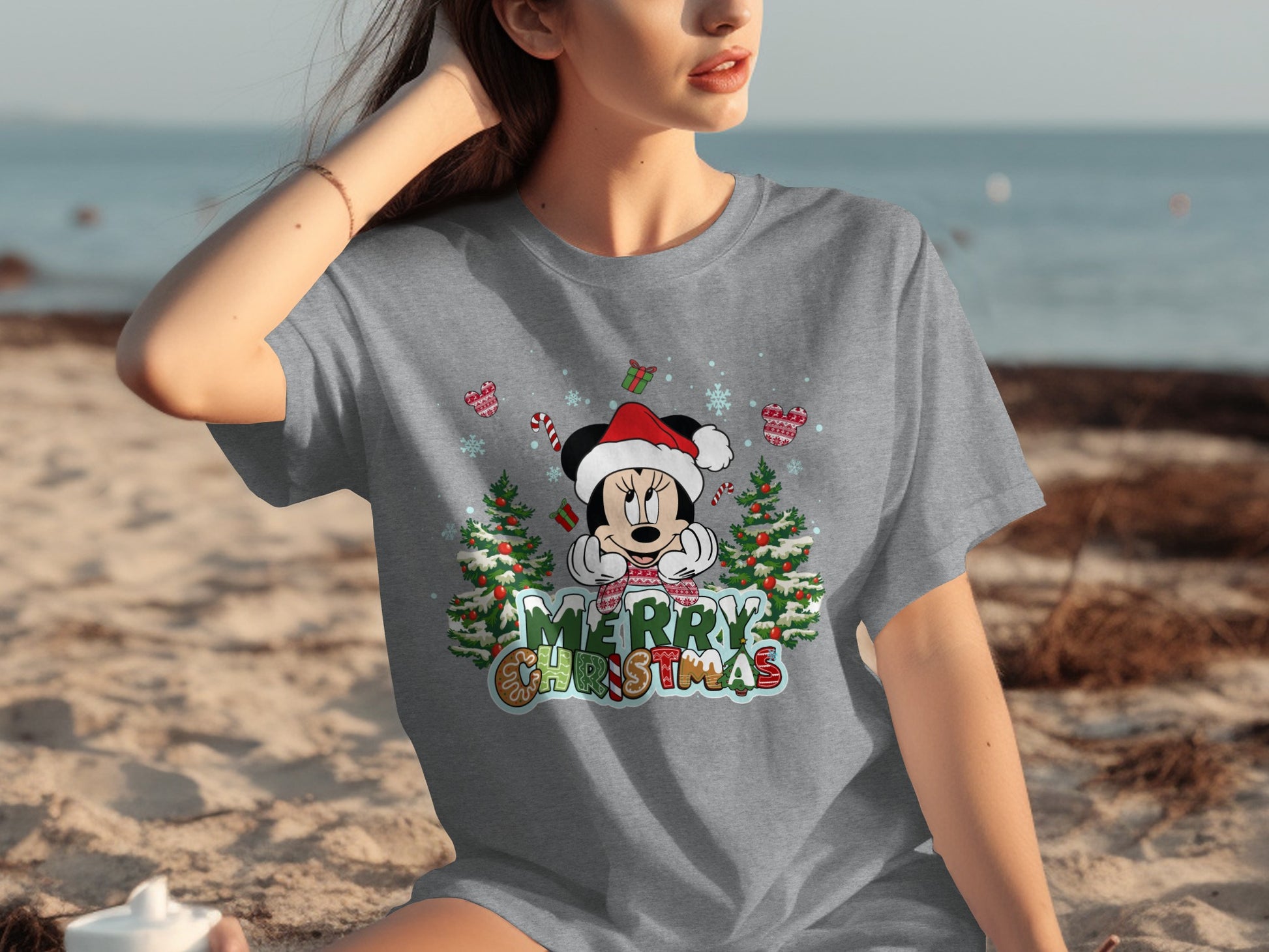Merry Christmas Cartoon Character Graphic T-Shirt