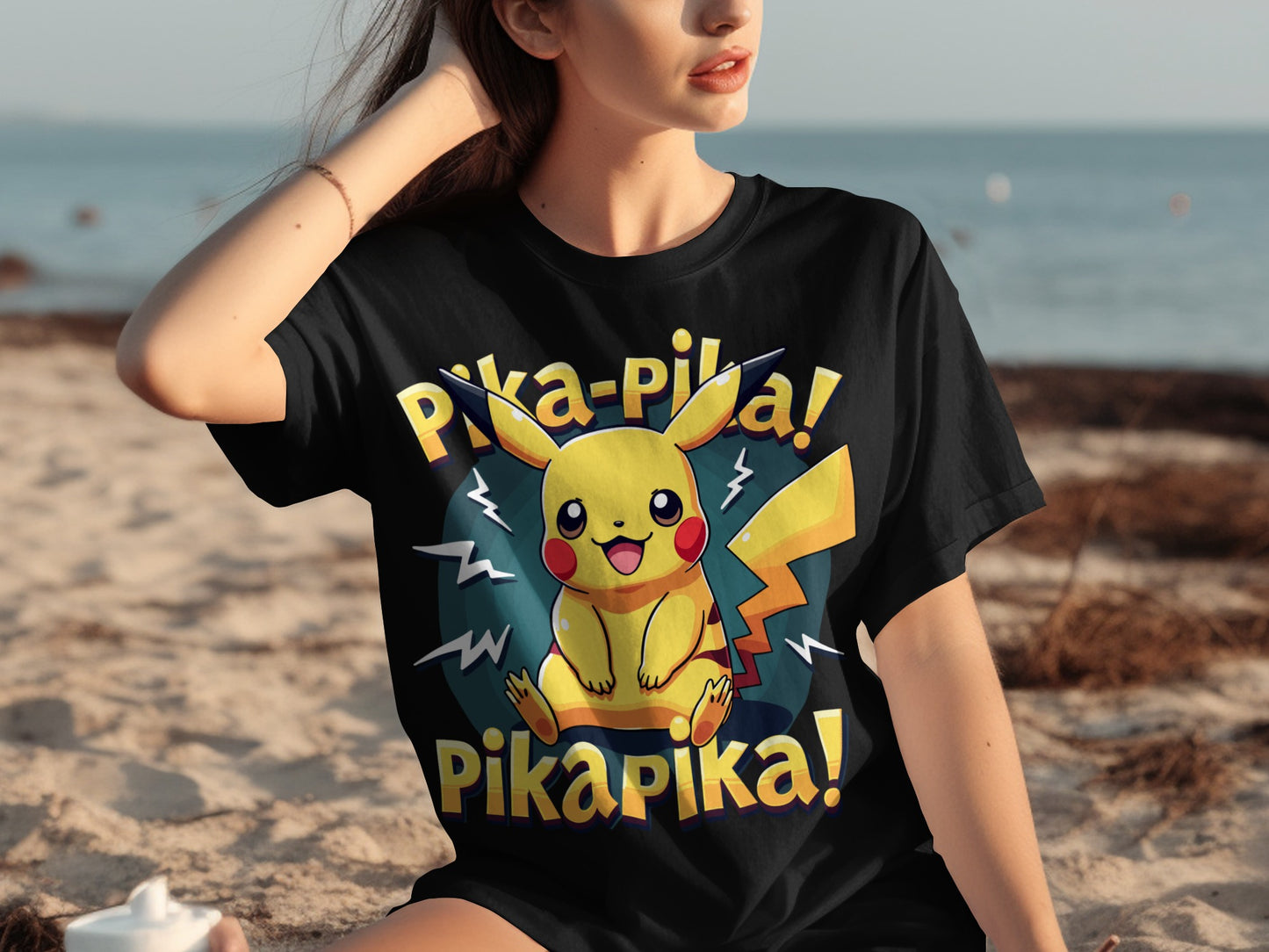 Pika Pika Pikachu Anime Character Fan Art T-Shirt