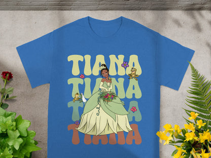 Tiana in her ballgown from The Princess and the Frog with floral accents.