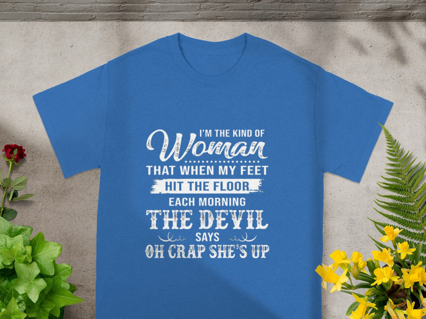 Funny Quote T-Shirt for Women Morning Devil Humor