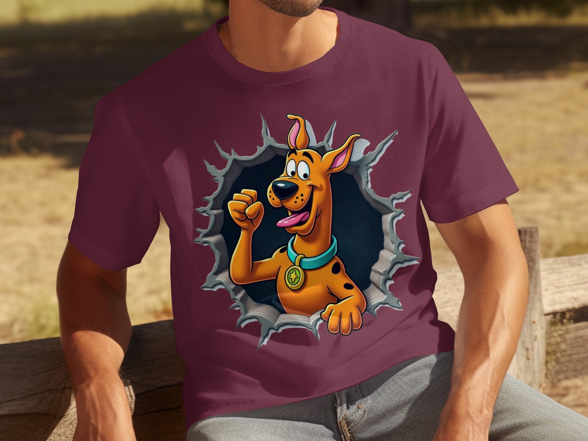 Scooby-Doo Breaking Through Graphic T-Shirt