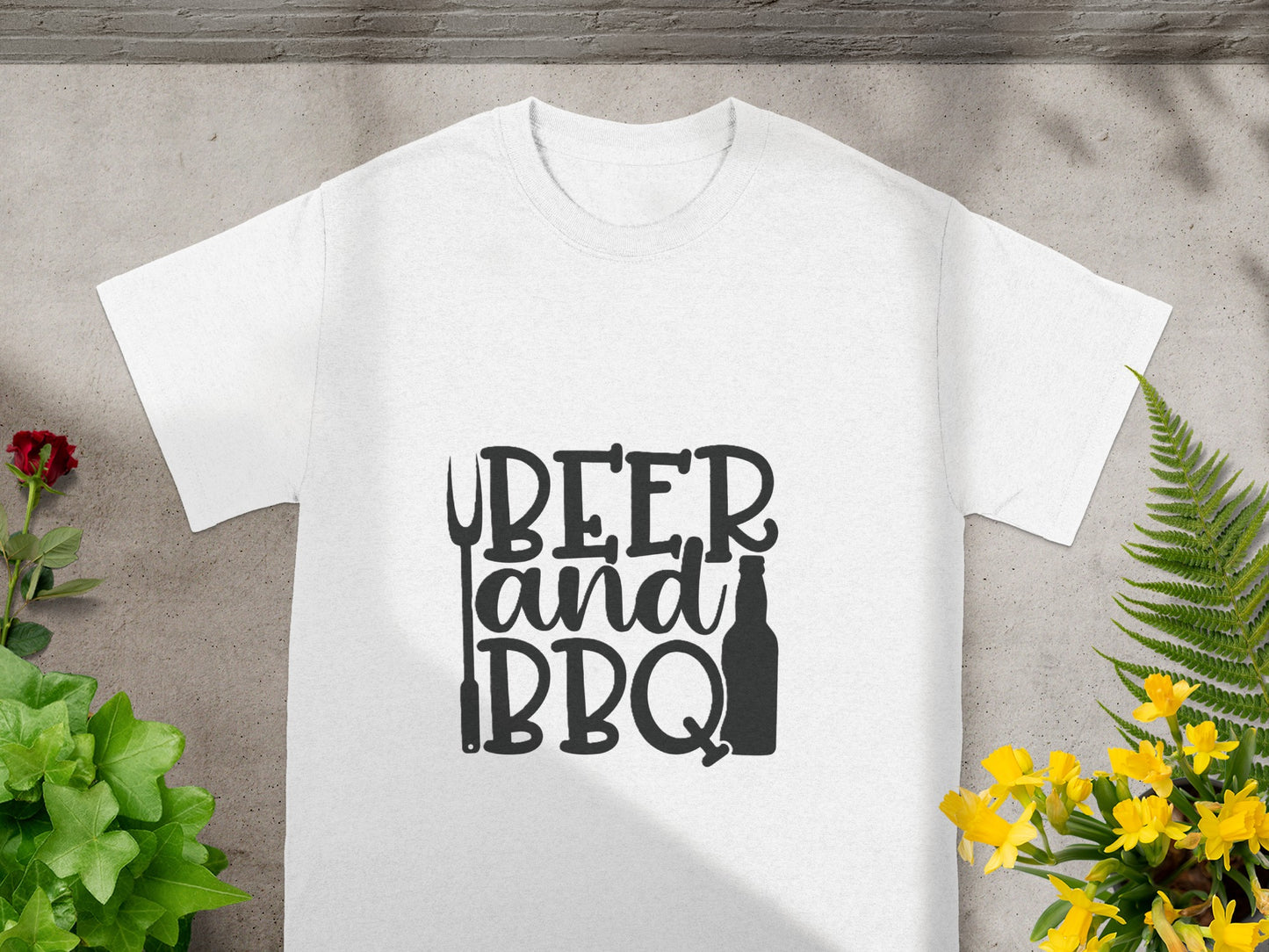 Beer and BBQ Graphic Tee for Cookout and Grill Lovers