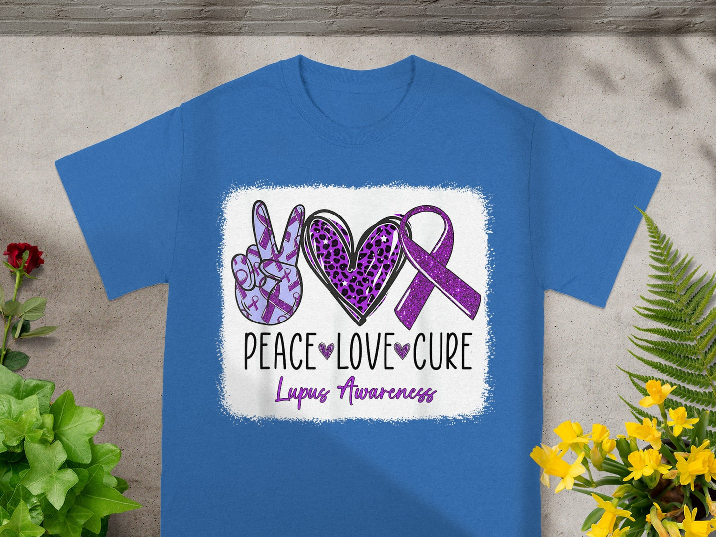Peace Love Cure Lupus Awareness T-Shirt for a Cause