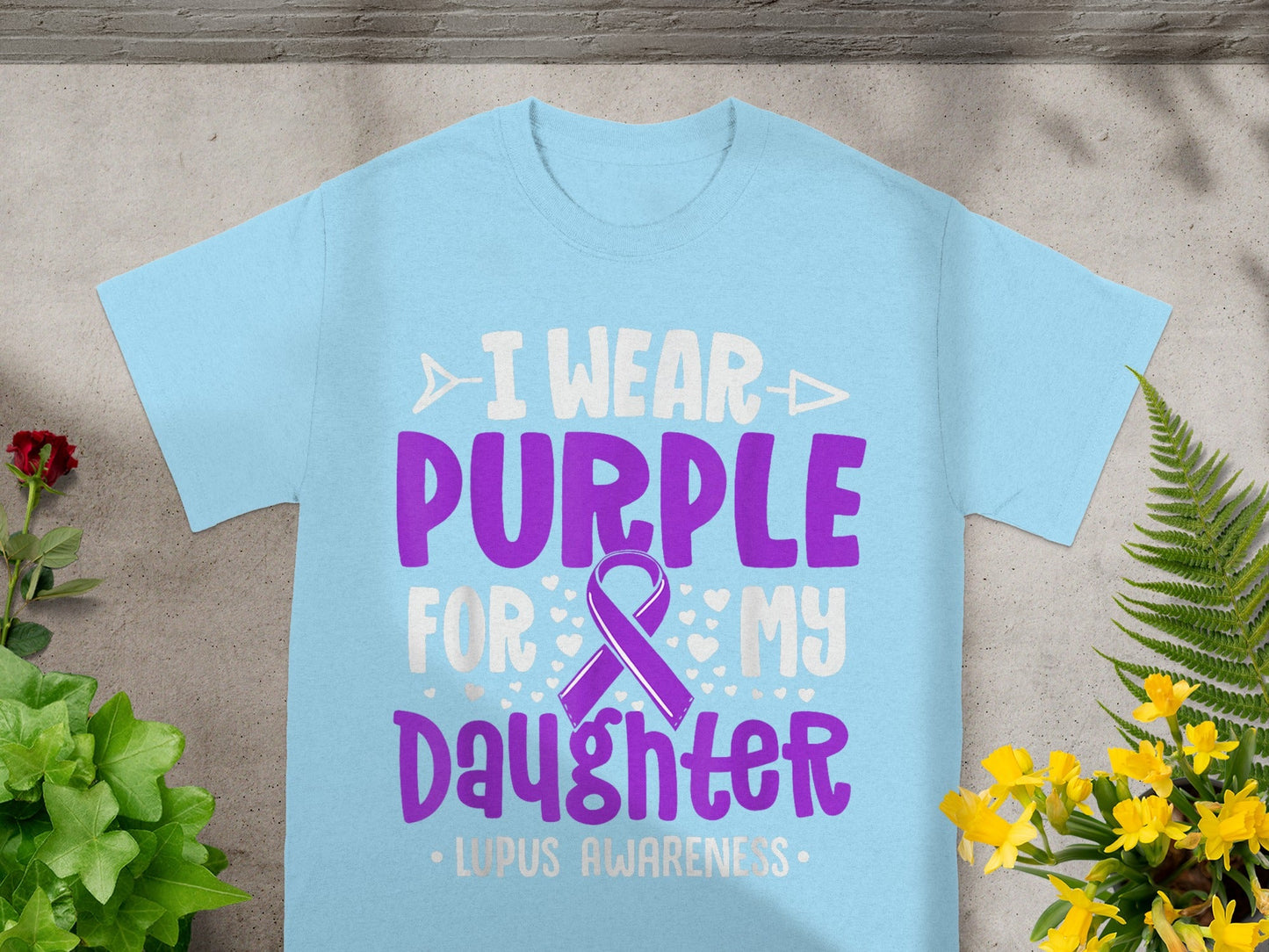 I Wear Purple For My Daughter Lupus Awareness Shirt
