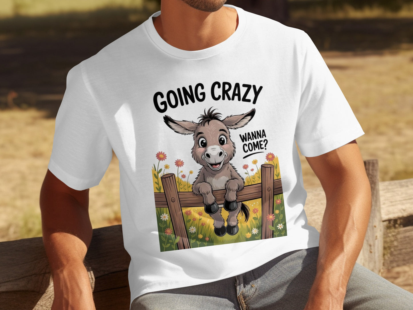 Going Crazy Wanna Come Donkey Graphic T-shirt