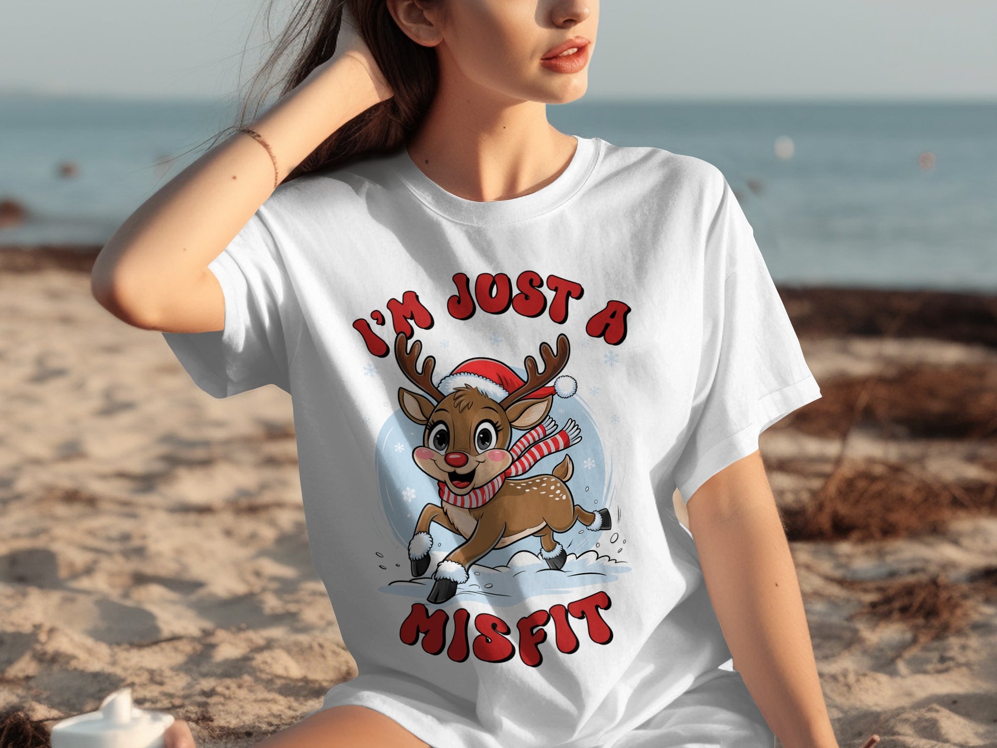 I'm Just A Misfit Reindeer Christmas T-Shirt