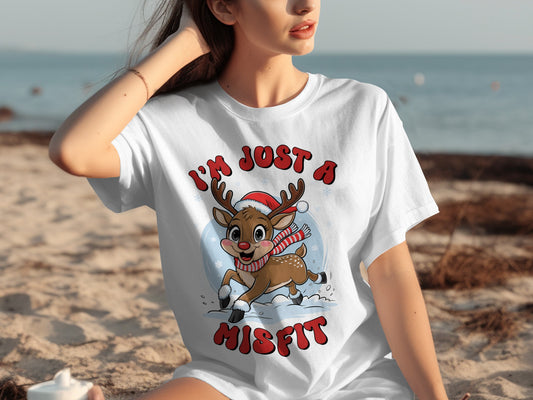 I'm Just A Misfit Reindeer Christmas T-Shirt