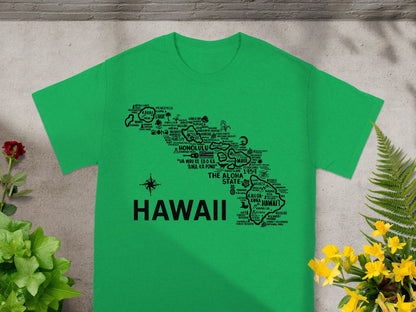Hawaii The Aloha State Graphic Design T-shirt