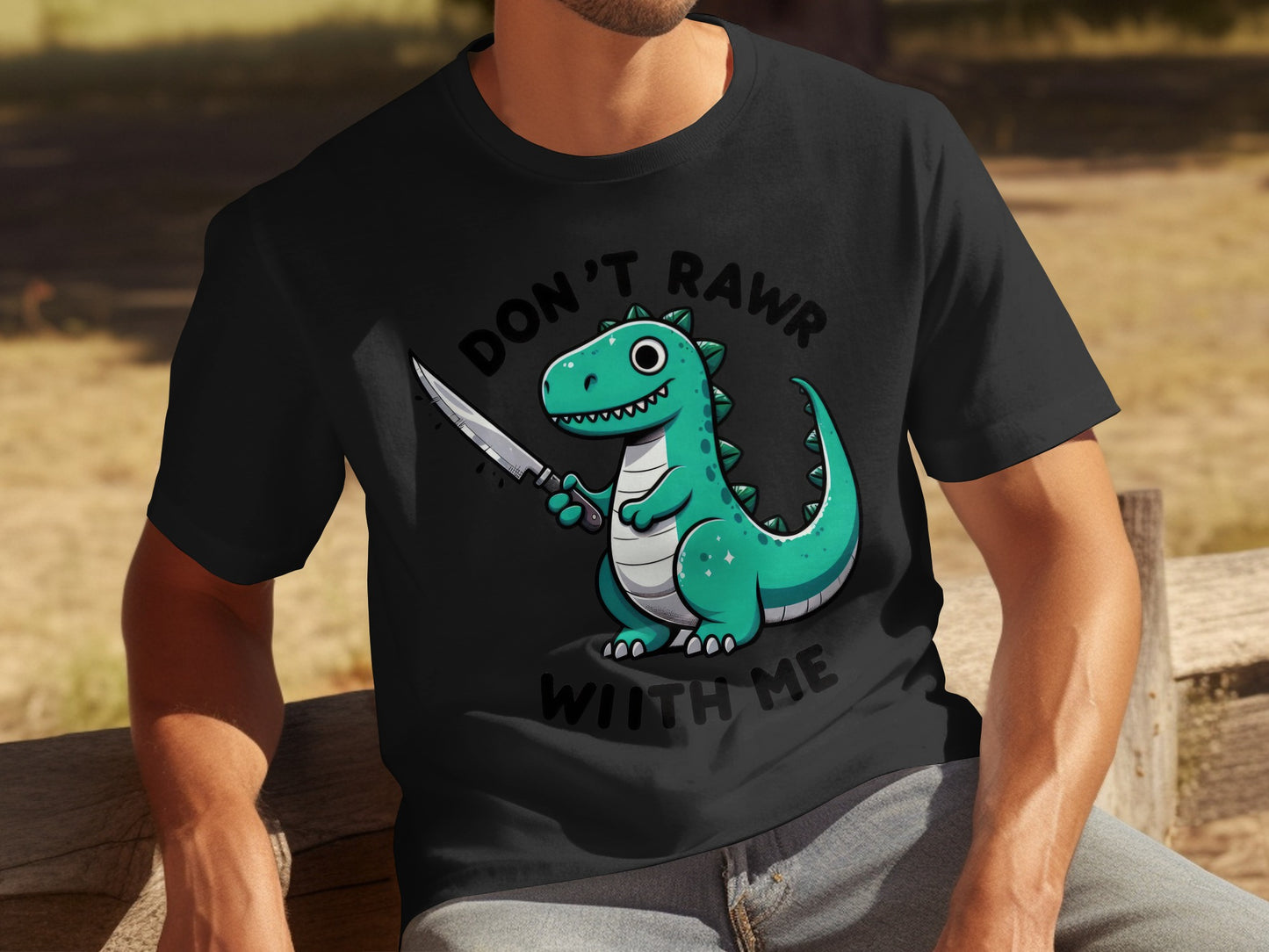 Don't Rawr With Me Dinosaur Graphic T-Shirt