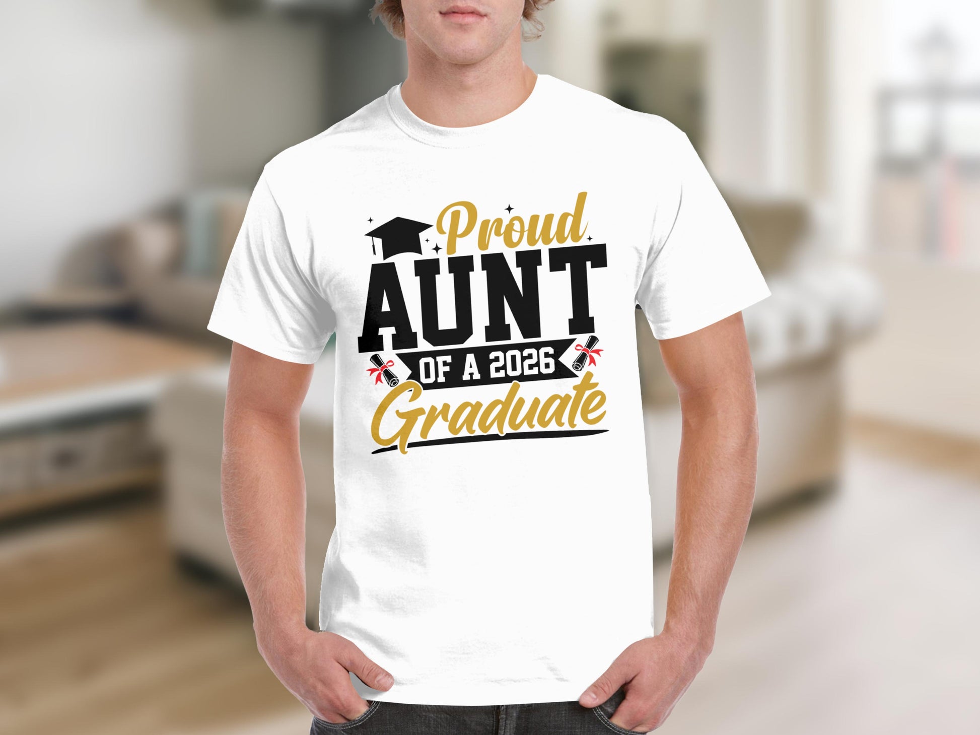 Proud Aunt of a 2026 Graduate T-shirt for Relatives