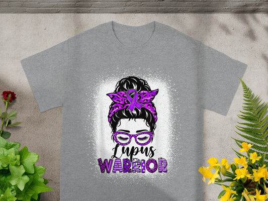 Stylish Lupus Warrior Graphic T-Shirt for Awareness