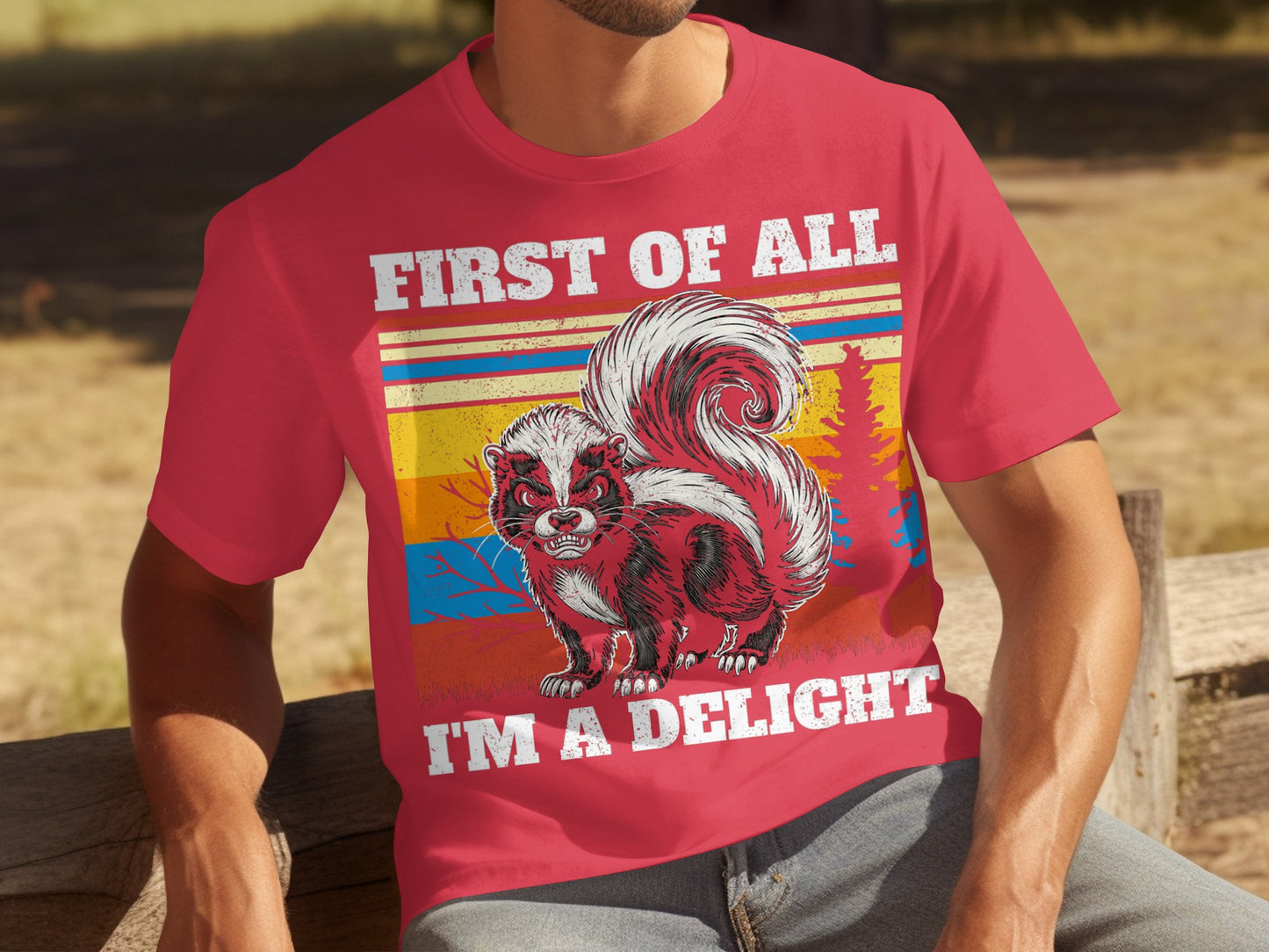 First of All I'm A Delight Skunk Graphic T-shirt