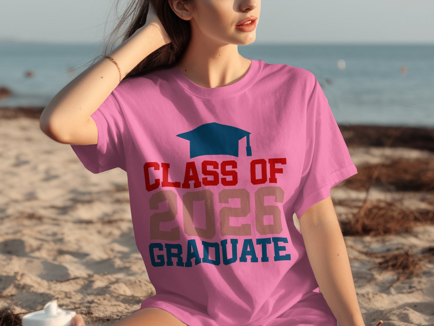Class of 2026 Graduate Pink T-Shirt for Students